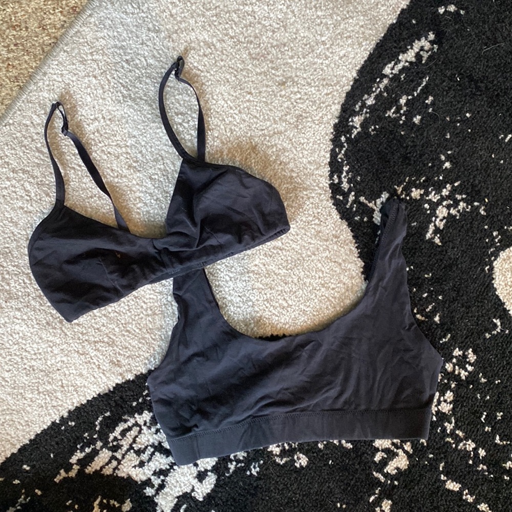 Two Small Everlane bralettes